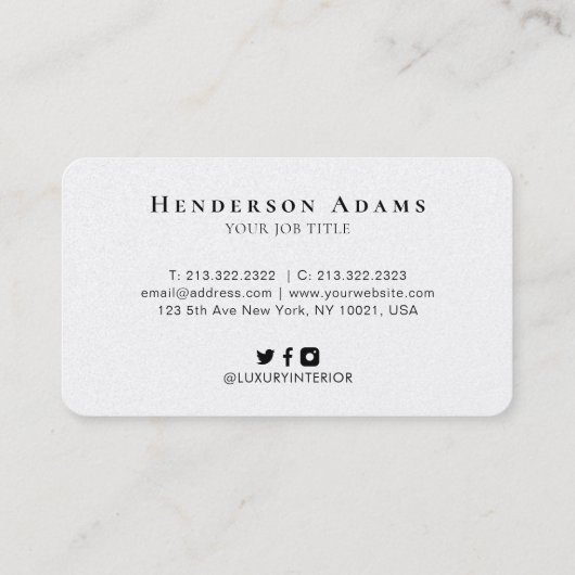 黒エレガント色の曇り抽象芸術署名 名刺 (裏面)