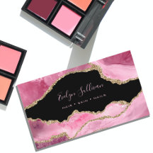 黒エレガント色の水色ピンクの瑪瑙