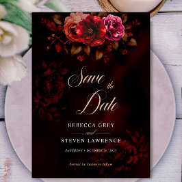 黒エレガント色の結婚花 セーブザデート