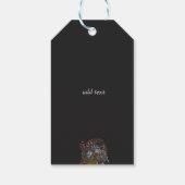 黒エレガント色の花 ギフトタグ (裏面)