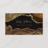 黒エレガント色の茶色の瑪瑙 名刺 (正面)