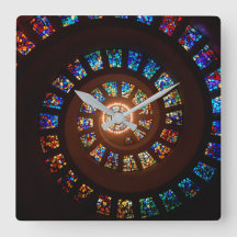 黒エレガント色ステンドグラス旋回パターン