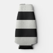 黒エレガント色ストライプ銀箔プリント ボトルクーラー (正面)