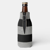 黒エレガント色ストライプ銀箔プリント ボトルクーラー (ボトル裏面)