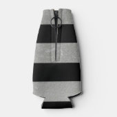 黒エレガント色ストライプ銀箔プリント ボトルクーラー (裏面)