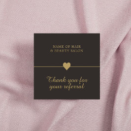 黒エレガント色フェイク金ゴールド美しいサロン紹介カード 紹介カード