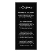 黒エレガント色写真のコラージュモダン写真 ラックカード (裏面)