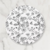 黒エレガント色珍重クレストモノグラム結婚ズ フェイバータグ (裏面)