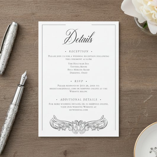 黒エレガント色珍重結婚鳥 エンクロージャーカード