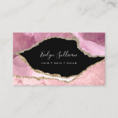 黒エレガント色赤面アガート 名刺 (正面)