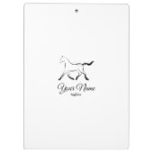 黒エレガント色馬 クリップボード (裏面)