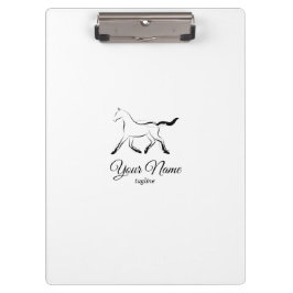 黒エレガント色馬 クリップボード