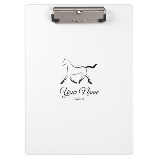 黒エレガント色馬 クリップボード (正面)