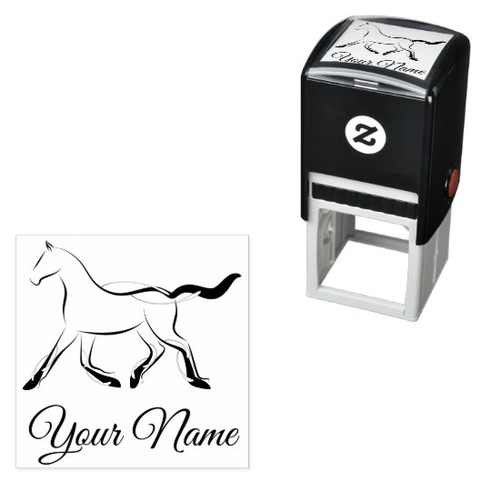 黒エレガント色馬 セルフインキングスタンプ (インサイチュ)