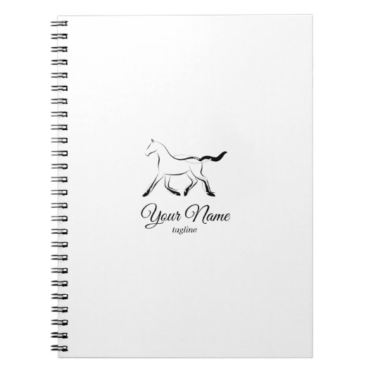 黒エレガント色馬 ノートブック (正面)