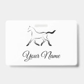 黒エレガント色馬 バッジ (Back)