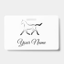 黒エレガント色馬 バッジ