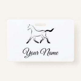 黒エレガント色馬 バッジ