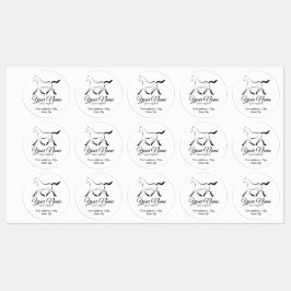 黒エレガント色馬 ラベル