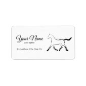 黒エレガント色馬 ラベル (正面)