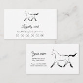 黒エレガント色馬 ロイヤリティカード (正面/裏面)