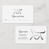 黒エレガント色馬 予約カード (正面/裏面)