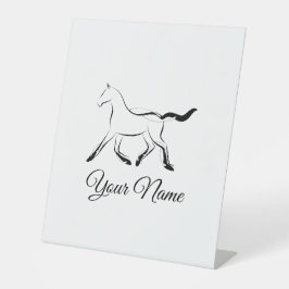 黒エレガント色馬 台座サイン