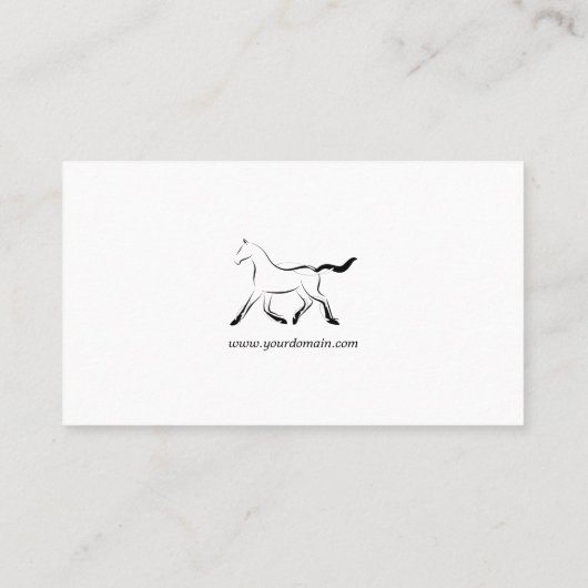 黒エレガント色馬 名刺 (裏面)