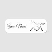 黒エレガント色馬 名札 (正面)