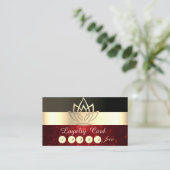 黒エレガント色、きらびやかな金ゴールドロータスロイヤリティカード ロイヤリティカード (スタンド正面)