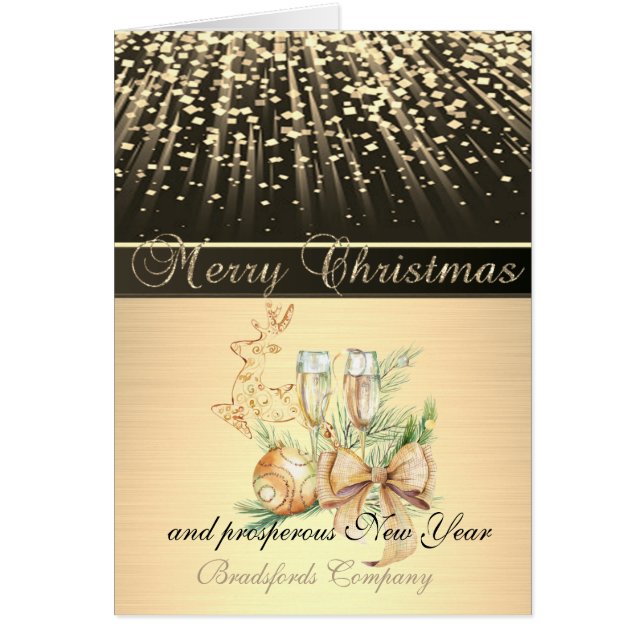 黒エレガント色、クリスマスディアー、ボール、ワイングラス、ボウ (正面)