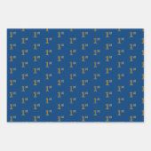 黒エレガント色、赤、青、フェイク金ゴールド第1イベント ラッピングペーパーシート (正面3)