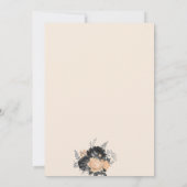 黒エレガント花クリーム保存日 セーブザデート (裏面)