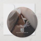 黒エレガント花写真結婚式の日付を保存 シーズンカード (裏面)