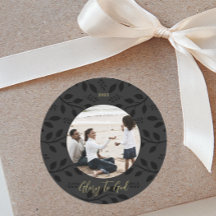 黒エレガント葉栄光へクリスマス写真