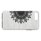 黒エレガント蓮の花の木のスタイリッシュフローラ Case-Mate iPhoneケース (裏面(横))