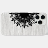 黒エレガント蓮の花の木のスタイリッシュフローラ Case-Mate iPhoneケース (裏面 (横))