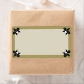 黒エレガント蘭の大きなギフトラベル ラベル (インサイチュ)