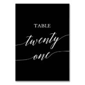 黒エレガント表21の白 テーブルナンバー (裏面)