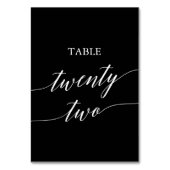 黒エレガント表22の白 テーブルナンバー (裏面)
