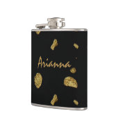 黒エレガント貨と金ゴールド硬貨 フラスク (左)