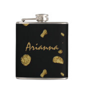 黒エレガント貨と金ゴールド硬貨 フラスク (正面)