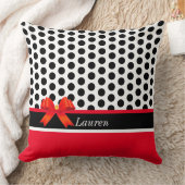 黒エレガント赤と白 クッション (ブランケット)