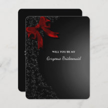 黒エレガント赤の弓の花嫁の提案