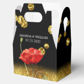 黒エレガント赤結婚花 フェイバーボックス (オープン)