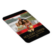 黒エレガント赤金ゴールド休日応援フォト磁石 マグネット (右側)