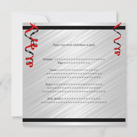 黒エレガント赤風船特別イベント 招待状 (裏面)