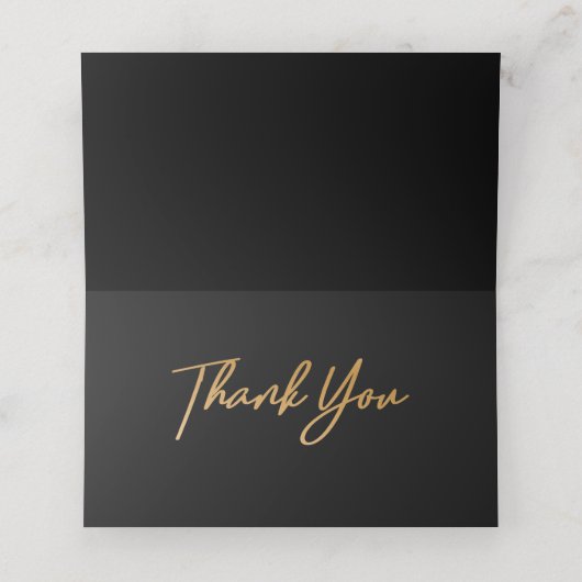 黒エレガント輝く愛のハート結婚ズ黒 プレイスカード (内部開封)