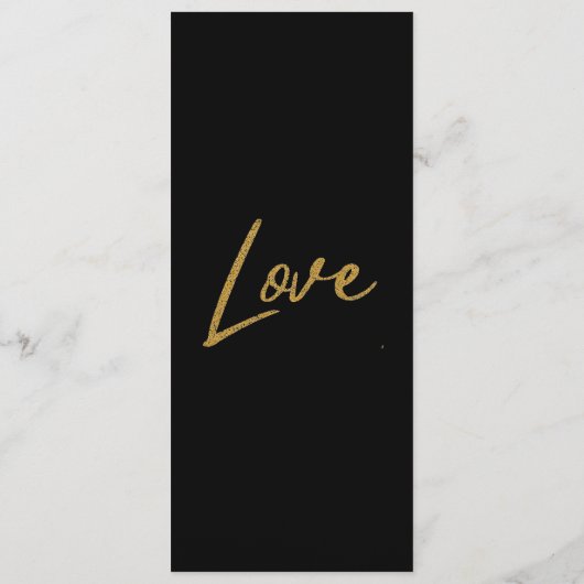 黒エレガント輝く愛のハート結婚ズ黒 メニュー (裏面)