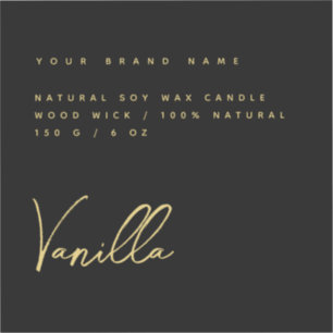 黒エレガント金ゴールドろうそく製品ラベル シール